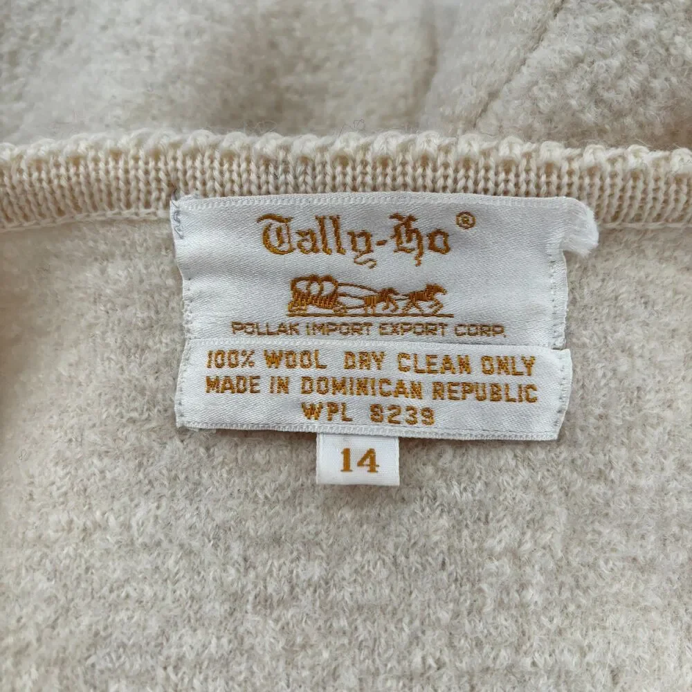 Tally Ho Womens Old Money Capsule Wool Cardigan 14 Quite Luxury Preppy Vintage